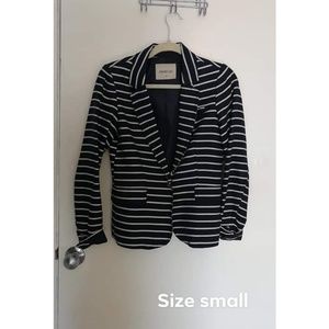 Smart set navy and white striped blazer
